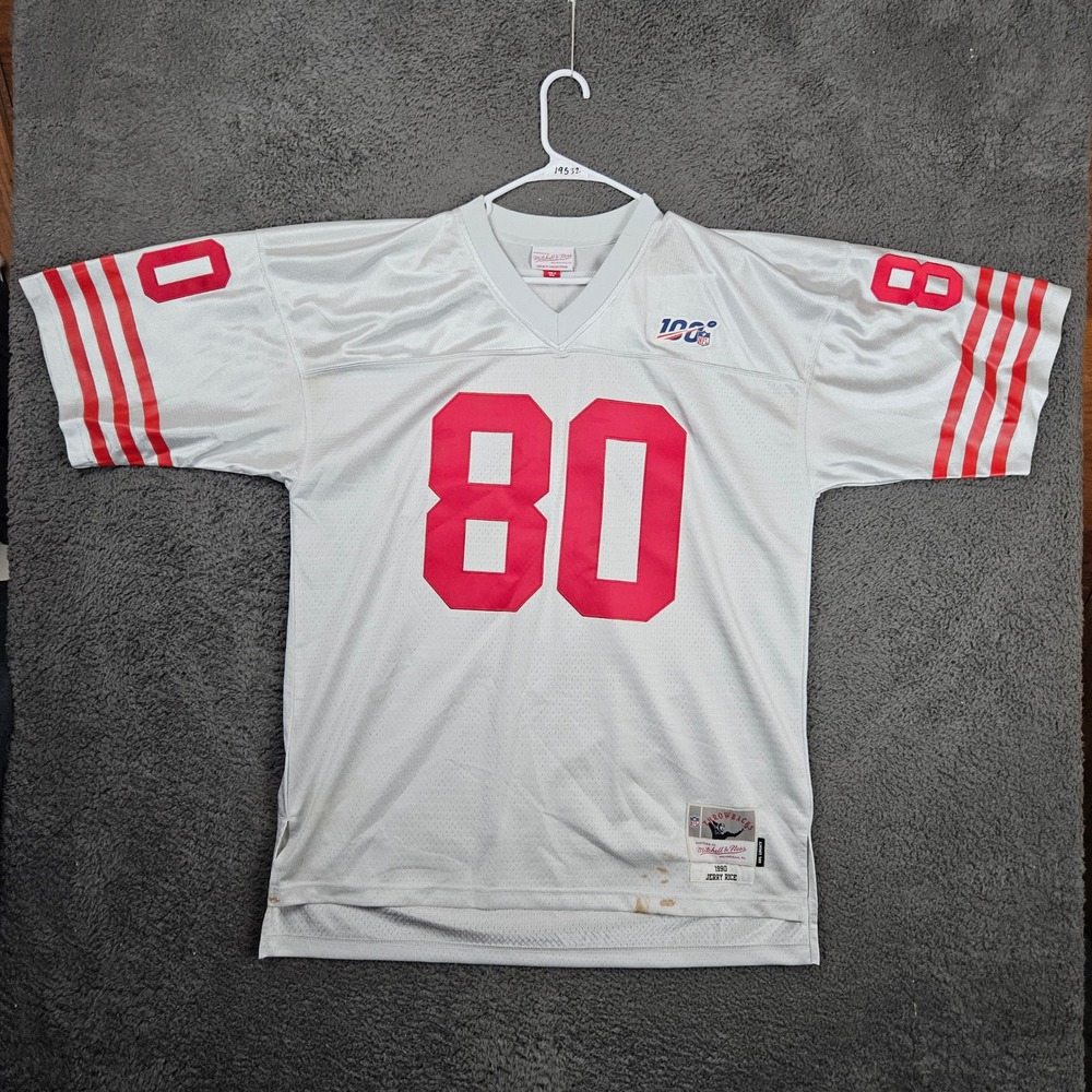 Mitchell & Ness Jerry Rice 1990 San Francisco 49ers NFL Throwback Mens XL White